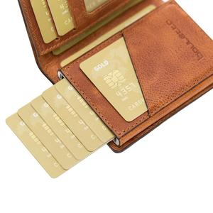 Palermo kinh doanh sang trọng <span class=keywords><strong>RFID</strong></span> <span class=keywords><strong>Blocker</strong></span> Ví da chính hãng với nút đóng cửa cao cấp chủ thẻ - Product Image 5