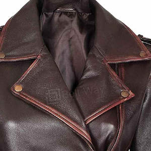 แจ็กเก็ตหนัง PU ของผู้หญิง2024ทำจากผ้าฝ้ายถักย้อมสีและระบายอากาศได้ไซส์ XL - Product Image 5