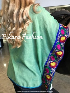 Blusa Mexicana Elegante Casual de Manga Corta con Cuello en V y Bordado para Mujer - Product Image 4