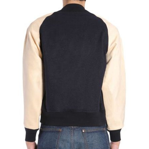 Veste universitaire en laine pour homme avec col montant, coupe-vent et respirante, design réversible - Product Image 3