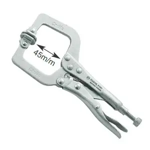 Mini C Clamp Vise Grip Locking Tang Voor Lassen L Cr Mo Staal L Cr V Staal L Max Diepte 45Mm L Max Mond Opening 27Mm L