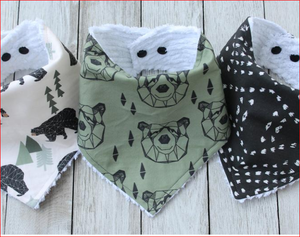 Baberos de algodón para bebé, bandana ajustable - Product Image 1