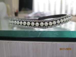 สายคาดคิ้วเพชรปรับแต่งได้สำหรับการขี่ม้าหนังม้าที่ทนทานและมีคุณสมบัติทนทาน - Product Image 3