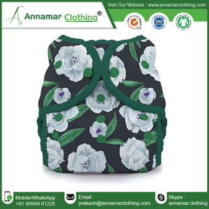 100% Couche en tissu pour bébé en coton biologique réglable facile à porter pour les nouveau-nés garçon et bébé fille d'Inde - Product Image 4