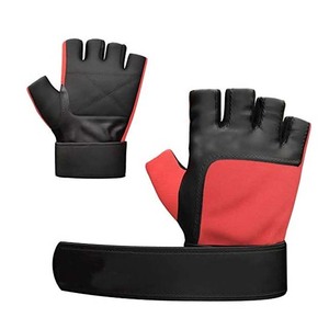 Gants de musculation en cuir de haute qualité avec logo personnalisé, sangle de poignet réglable, antidérapants, légers, unisexes - Product Image 1