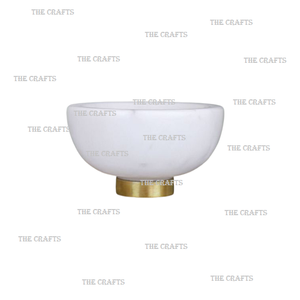 Advantageous Design Marble Chocolate <b>Bowl</b> <b>With</b> Gold Metal <b>Lid</b> Serving <b>Bowl</b> Set Of Two Different Sizes Decorative <b>Bowl</b> - Product Image 6