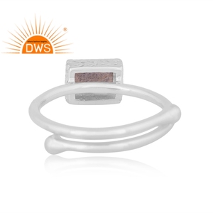 Elegent 925 Fine Sterling Silver Natural <b>Labradorite</b> Gemstone Stackable <b>Ring</b> Jewelry For Women Gift For Her - Product Image 4