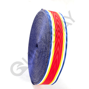 Ruban de moiré de médaille de haute qualité OEM pour les barres de rang Décoration de médaille Prix et décorations des scouts Couleurs unies à rayures - Product Image 2