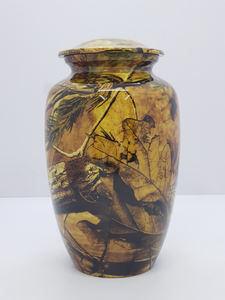 Urne métallique à motif de Camouflage vert Antique pour cendres, urne de crémation pour adulte, Style américain/européen - Product Image 3