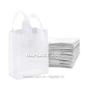 Recyclable Shopping Bag Soft Loop Bags Reusable Plastic Bag With Handles Customized Logo Haplast Jsc
