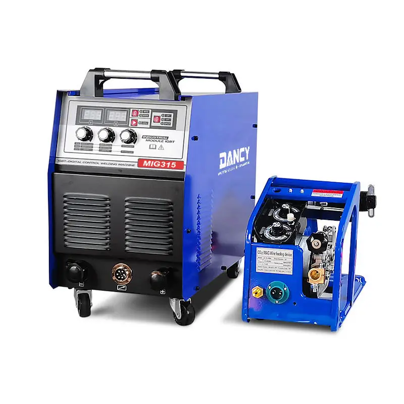 Industrial Mig Mag Welding 315A welder machine soldadora dual voltage 220V/380V heavy duty 4 wheel roller wire feeder