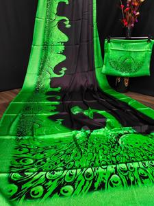 La mayoría de las tendencias Festival Wear Seda Impreso Saree con blusa Pieza Indian Ladies Women Wear Precio bajo Surat al por mayor. Prenda - Product Image 4