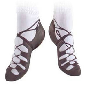 Zapatos de Baile Irlandés con Tacón de Goma, de Cuero Negro, Estilo Moderno, Suela Dividida de Gamuza, Zapatos de Baile Irlandés, Zapatos Suaves - Product Image 5