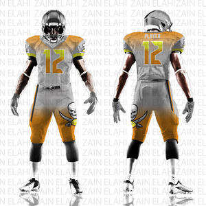 ชุดยูนิฟอร์มอเมริกันฟุตบอลแบบขายส่ง OEM ปี 2025 ชุดกีฬาทีมแบบกำหนดเอง เสื้อแขนสั้นระบายอากาศ แห้งเร็ว - Product Image 6