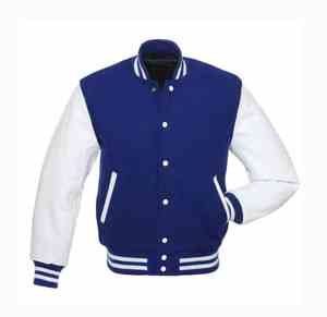 Chaqueta con Logo bordado de equipo personalizado para hombre, chaqueta de béisbol Bomber con mangas de cuero con nombre impreso para invierno - Product Image 6