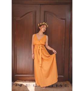 Nouvelle robe de créateur longueur au sol avec ceinture sans manches mode bohème Occasion porter robe - Product Image 1