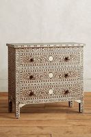 Décoration de maison de luxe meubles miniatures, elle doit incruster commode et Table latérale meubles de salon indiens Antique moderne