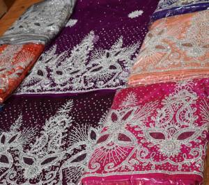 2021 Rajgadhia exporta cuentas de George africano para mujer, diadema de seda, envoltorio de cuentas de estilo indio nigeriano - Product Image 3