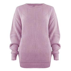 Tricots décontractés à manches longues pour femmes d'hiver confortables, parfaits pour un usage quotidien et la saison froide superposition d'un design tricoté plat - Product Image 6