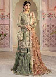 2021 Venta caliente moderno Maysoori pesado boda bordado colección pakistaní indio Salwar Kameez red viscosa algodón - Product Image 4