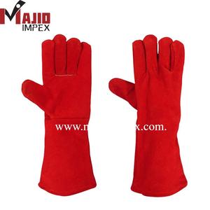 ถุงมือเชื่อมหนังคุณภาพสูง Majid Impex ขนาด 14 นิ้ว สีและโลโก้สั่งทำได้ - Product Image 3