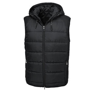 Gilet d'hiver rembourré réversible imperméable épais, veste sans manches en toile, chauffe-corps avec col montant, veste pliable - Product Image 4