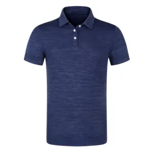 Của Nam Giới Breathable Siêu Mềm Đàn Hồi Liền Mạch Jacquard Có Cổ Phù Hợp Với Ngắn Tay Áo Golf Polo Áo Sơ Mi Cho Casual Workout Chạy