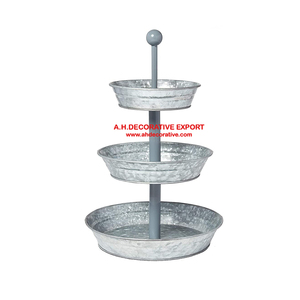 Bandeja decorativa de Metal para mesa, bandeja galvanizada de diseño Vintage para fiesta de granja - Product Image 5