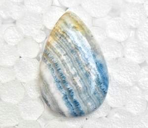 หินขัดอัญมณีสีฟ้าทรงหลังเบี้ย,อัญมณีลูกไม้สีฟ้ารูปทรงที่กำหนดเองและขนาด - Product Image 1