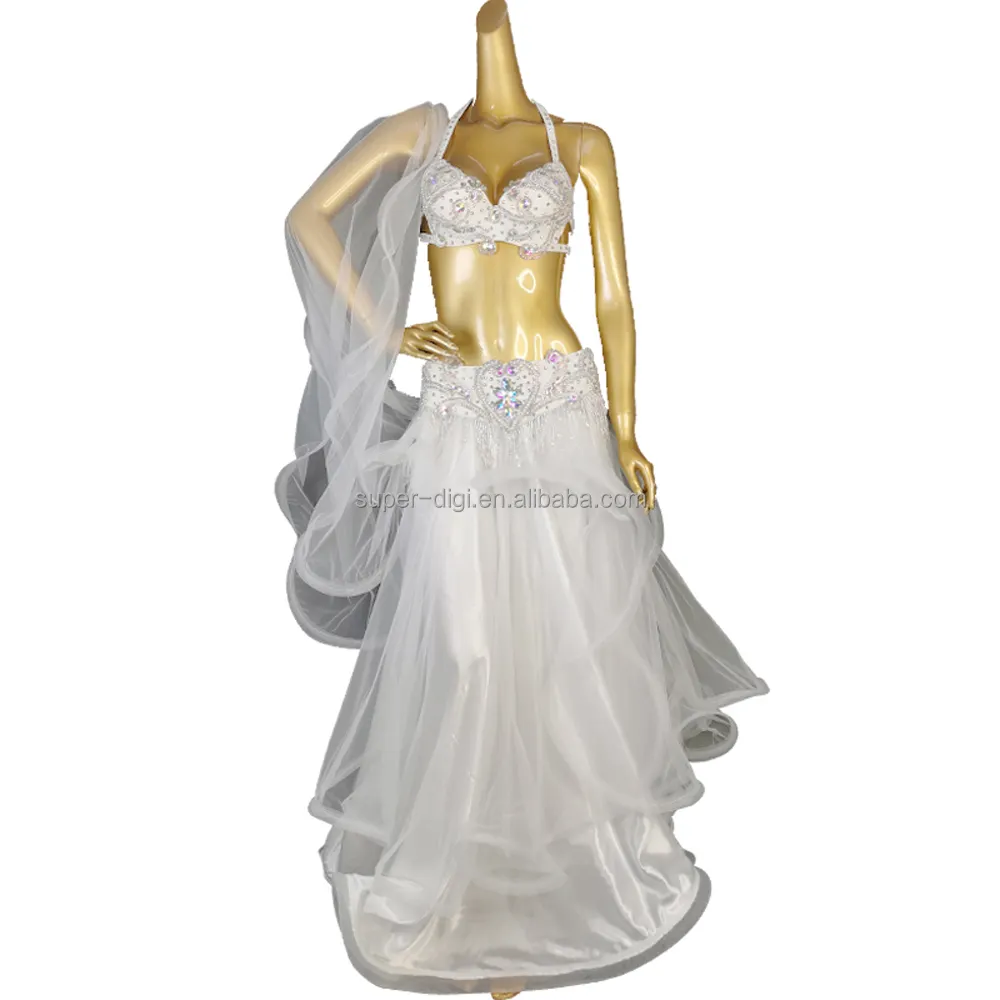 ステージショー女性歌手ビキニクリスタルベリーダンスコスチュームウェアブラベルト2個セット服ベリーダンスカーニバル衣装
