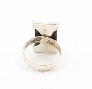 Nouveauté hématite Long Rectangle pierre précieuse 925 solide en argent Sterling à la main bague gothique bijoux pour la vente en gros - Product Image 3