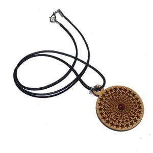 จี้ไม้แกะสลักสัญลักษณ์รูปดาวฮวงจุ้ยสำหรับตกแต่งและมีสไตล์ - Product Image 1