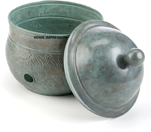 Pot de tuyau en métal antique en aluminium coulé de conception unique élégante Pot de tuyau décoratif de jardin extérieur au prix le plus bas - Product Image 3