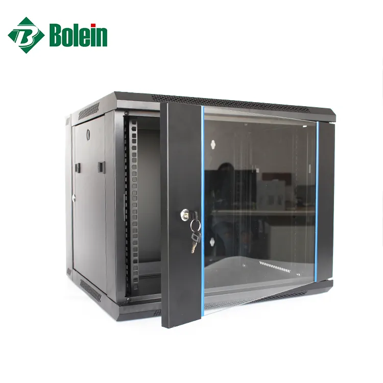 Bolein 19 Inches Mini Waterproof Communication Cabinet Wall Mounted Double Section 6U Network Server Rack