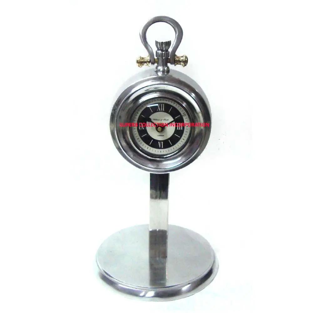 New Design Desk Clock for sale Handmade Silver Manufacturers and Wholesale Direct OEM Factory Sale
