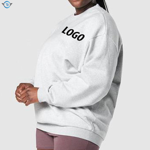 Sudadera de algodón con cuello redondo para mujer, ropa para Parte Superior Femenina, con diseño OEM personalizado, lisa, de manga larga, 2022 - Product Image 1