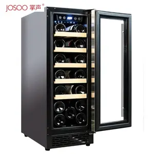 Factory Oem 18/20 Bottles Small Wine Fridge Glass Door Mini Wine Cellar Fridge Single Zone Electric Wine Refrigerators For Sale