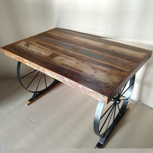 ร้านอาหารอุตสาหกรรมโต๊ะเก้าอี้รีไซเคิลเฟอร์นิเจอร์ไม้ - Product Image 2