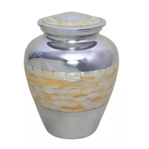 Urna de cremación de latón de tamaño completo de alta calidad, contenedor de Metal pulido hecho a mano para cenizas de adultos, uso funerario conmemorativo - Product Image 1