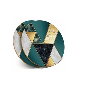 Elegant Design Round Shape Tea Cup Coaster Set Marble <b>Mats</b> For Tea Coffee <b>Beer</b> Mug Custom Design Marble Tea Coaster Set of 4 - Product Image 5