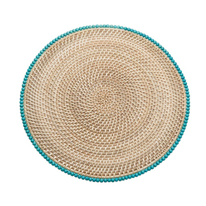 <b>Rattan</b> <b>Placemat</b> Painted Wood Beads Handwoven Eco-Friendly Classic Style Coaster Included Made Vietnam Carton Packed for Hotels - Product Image 2