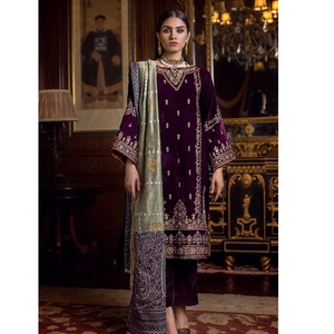 Makhmal ชุดเดรส Salwar Kameez Shalwar Kurti,ชุดเดรสกำมะหยี่สำหรับงานแต่งงานชุดเดรส Anarkali Saree Kurta - Product Image 3