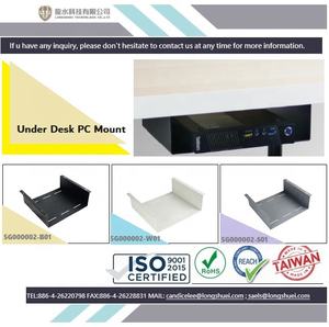 Support de bureau robuste en acier OEM avec texture fine, support mural avec trou de ventilation, solution de montage sous le bureau pour PC - Product Image 6