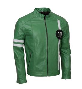 Ben-chaqueta de cuero de oveja con cremallera para mujer, chaqueta de moda informal en color verde, nuevo diseño, 10 estilos - Product Image 1