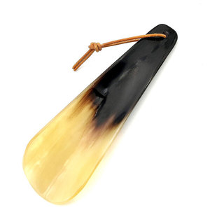 Cuerno de buey de 6 pulgadas de la mejor calidad con cordón de cuero de acero inoxidable hecho de metal de cuerno de búfalo y madera - Product Image 1