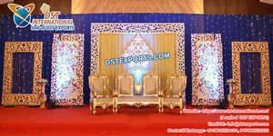 แผงกรอบ FRP ที่สวยงามสำหรับตกแต่งงานแต่งงานกรอบฉากหลังแต่งงานที่ทันสมัยและแผงด้านหลังของตกแต่งงานแต่งงานแบบอินเดียสุดๆ - Product Image 4