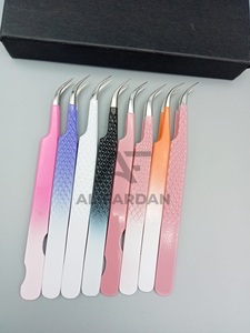 แหนบถอนคิ้วสแตนเลสแบบออกแบบโลโก้ได้ตามต้องการแหนบปลายแหลมแบบยึดเพชร - Product Image 4