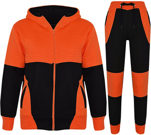 tracksuit Fleece <b>Zipper</b> <b>Jacket</b> and Joggers Pants Sweat Track Suit - Product Image 1
