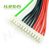 Câble personnalisé JST-XH 12 broches, pas de 2,5 mm, connecteur PH 14 broches, pas de 2,0 mm, conforme RoHS, UL1007 26 AWG, faisceau de câblage sur mesure