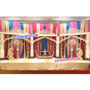 Nuevo Pilar de Fibra para Decoración de Escenarios de Boda, Pilares Decorativos para Escenarios de Boda, Último Diseño 2018, Fabricantes de Escenarios de Boda - Product Image 1